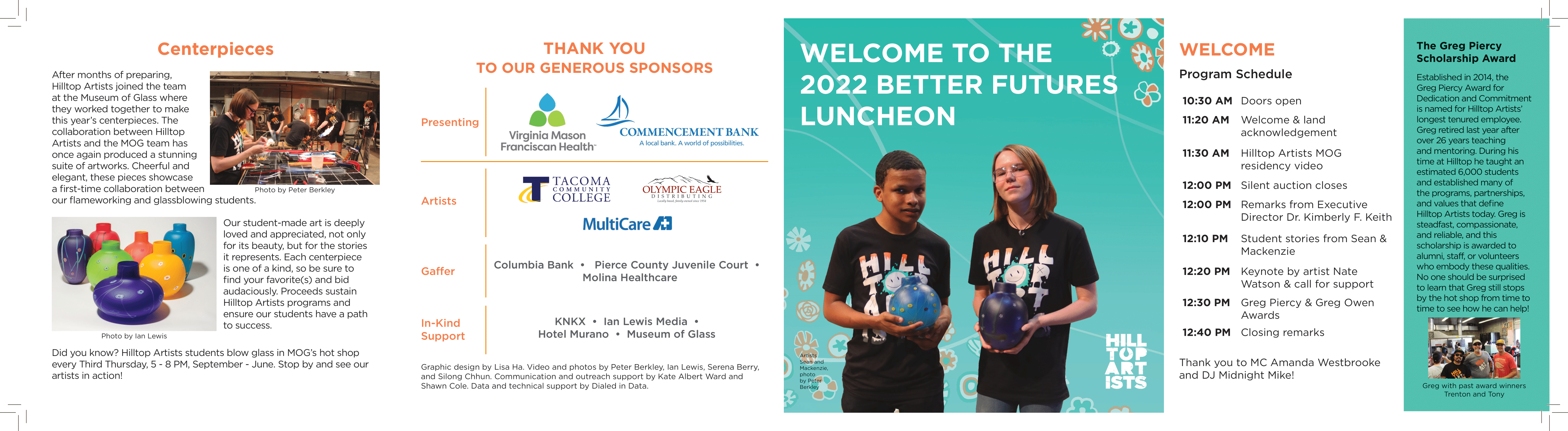 First page of Better Future Luncheon 2022 Program